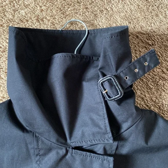 VTG 90’s Authentic BURBERRY London Black Cape Jacket Poncho Funnel Neck - Picture 8 of 15